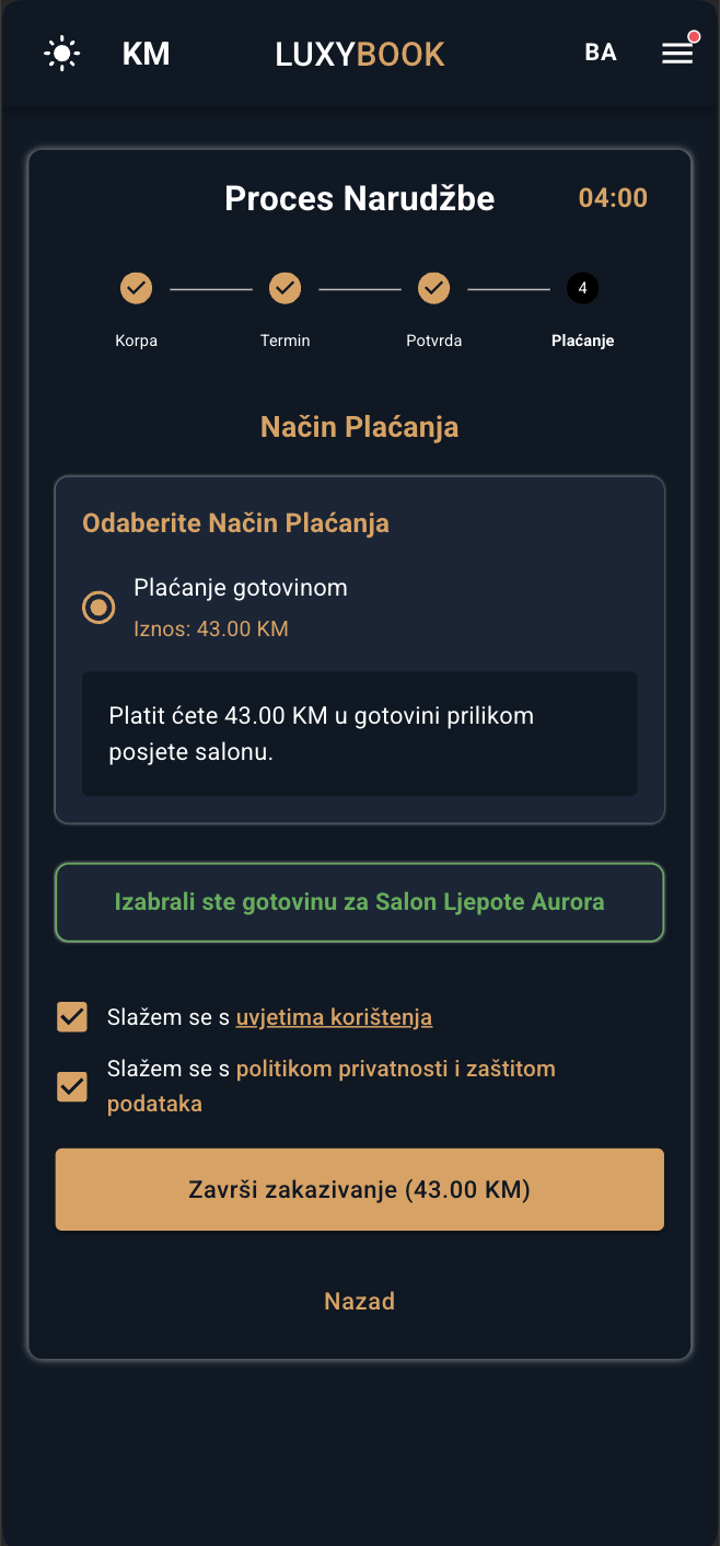 Odabir načina plaćanja