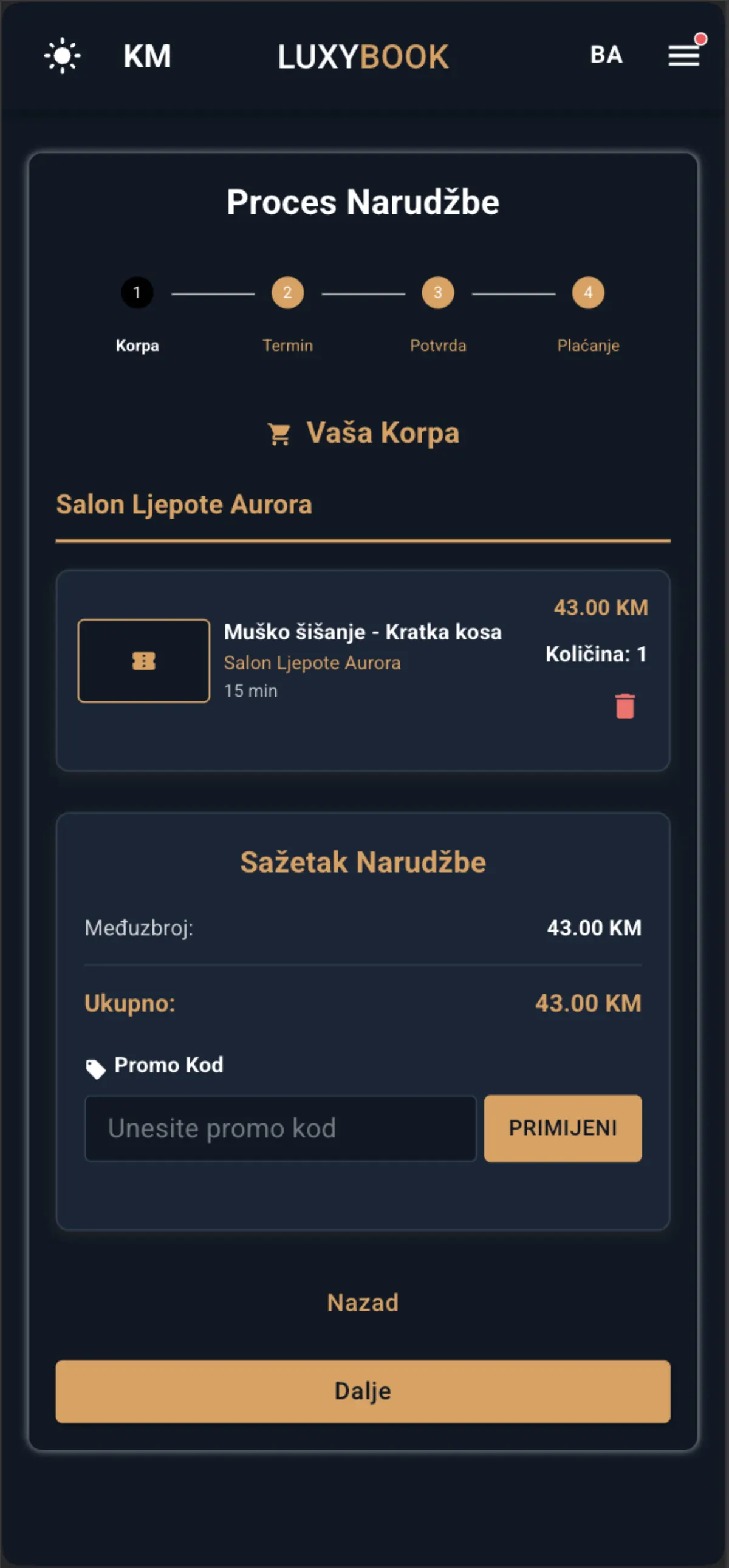 Potvrda usluge